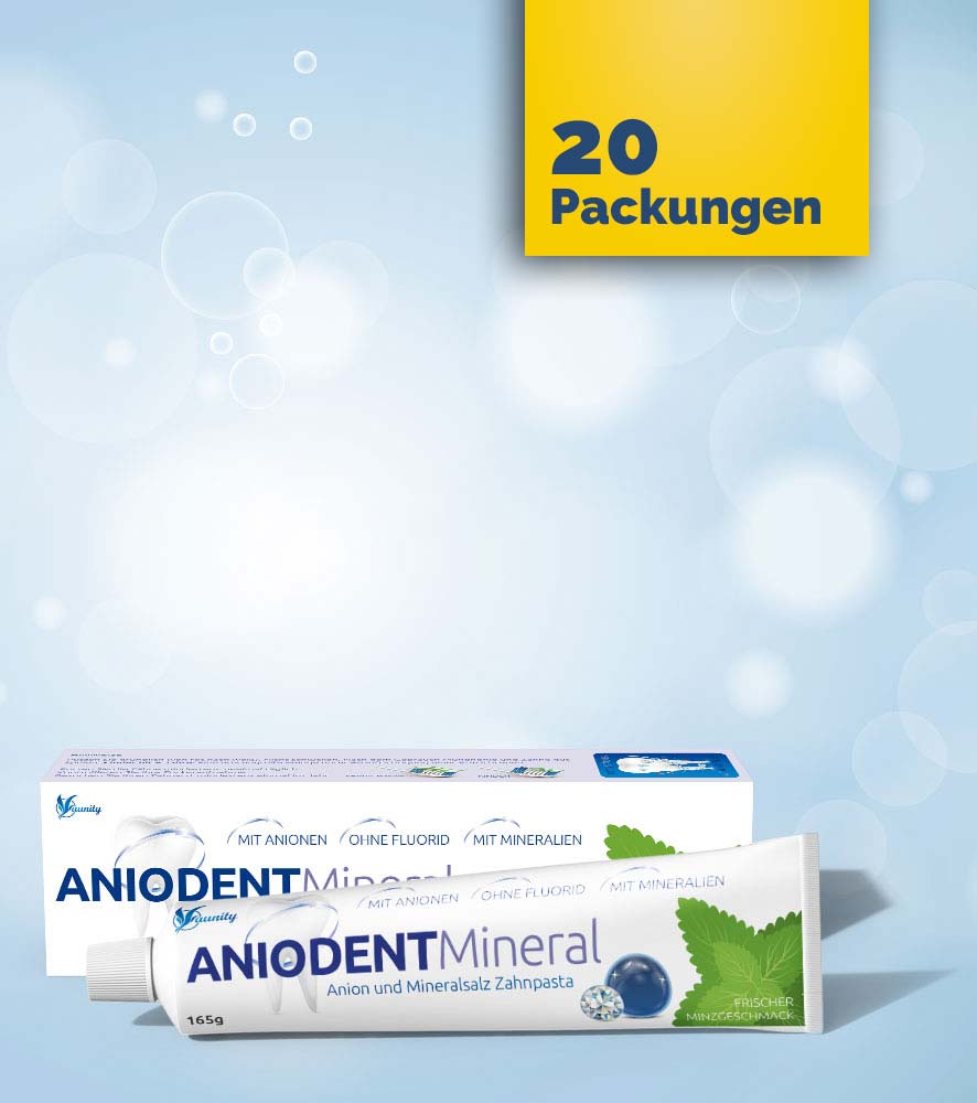 Zahnpasta mit Anionen, ohne Zucker und ohne Fluorid, mit Mineralsalzen