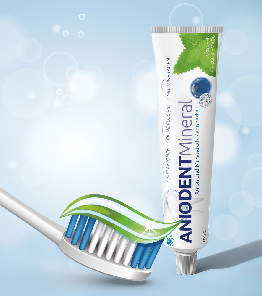 Zahnpasta Aniodent mit Anionen und Mineralsalzen
