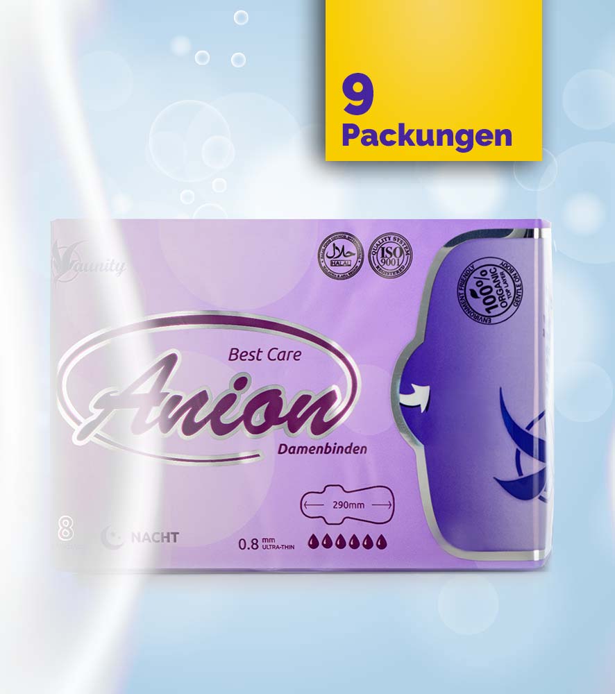 Damenbinden Slipeinlagen Anion antibakteriell