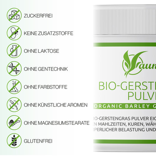BIO-GERSTENGRAS PULVER / ORGANIC BARLEYGRASSPOWDER – Bild 3